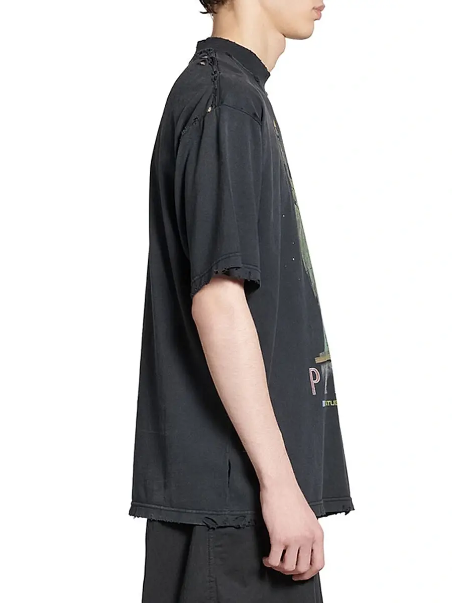 Balenciaga Unisex Paris Liberty Medium Fit T-Shirt | Thumbnail 5