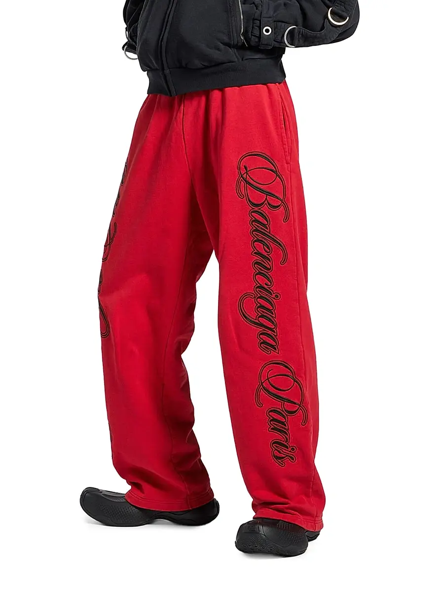 Balenciaga Men's Cursive Baggy Pants | Thumbnail 2 Balenciaga Men's Cursive Baggy Pants | Thumbnail 2