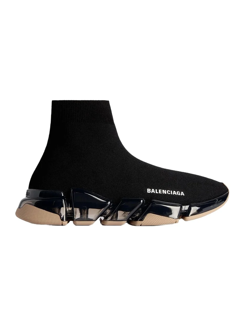 Balenciaga Women's Speed 2.0 Full Clear Sole Recycled Knit Sneakers