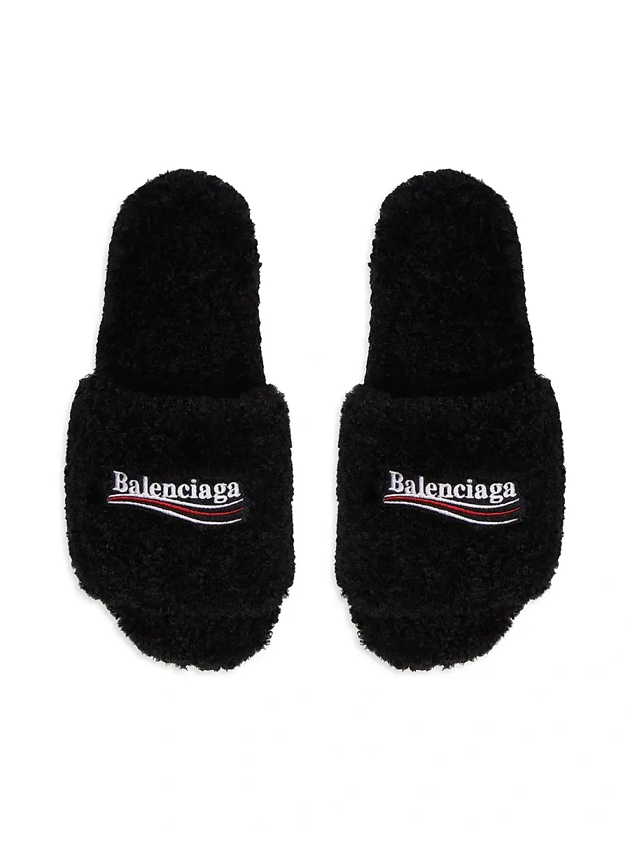 Balenciaga Men's Furry Slide Sandals | Thumbnail 5 Balenciaga Men's Furry Slide Sandals | Thumbnail 5