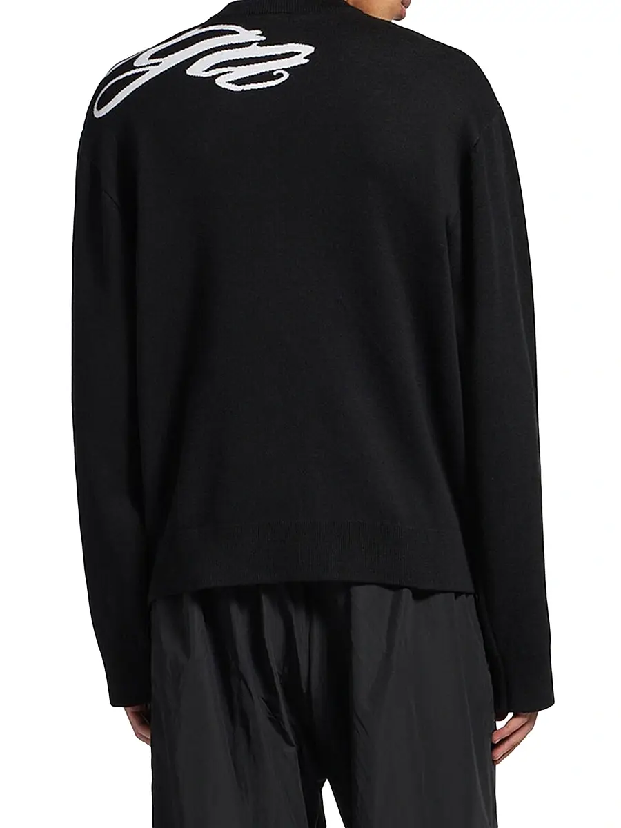Balenciaga Men's Big B Crewneck Sweater | Thumbnail 4 Balenciaga Men's Big B Crewneck Sweater | Thumbnail 4