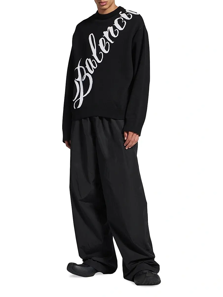 Balenciaga Men's Big B Crewneck Sweater | Thumbnail 5 Balenciaga Men's Big B Crewneck Sweater | Thumbnail 5