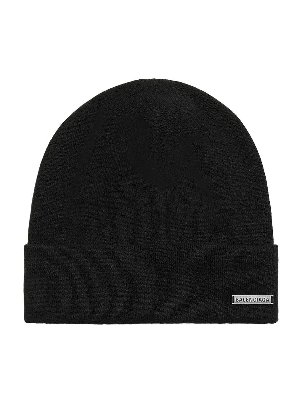 Women's Knitted Beanie in Cashmere - Black