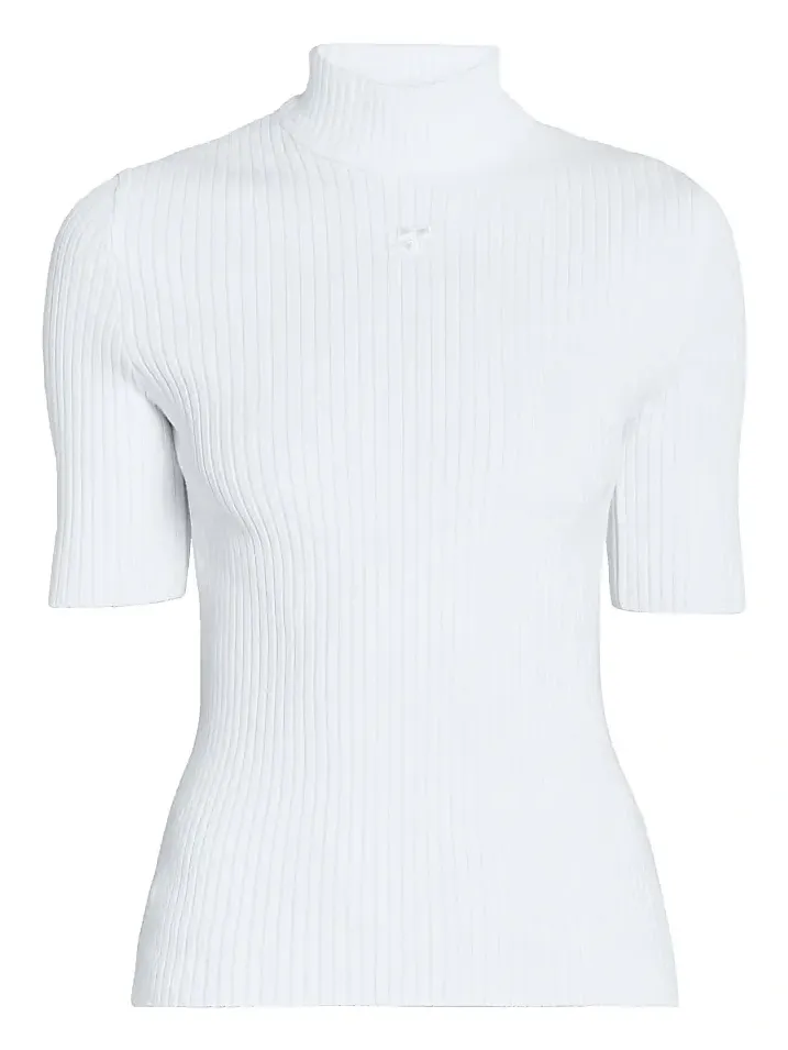 Courrèges Women's Reedition Rib-Knit Blouse
