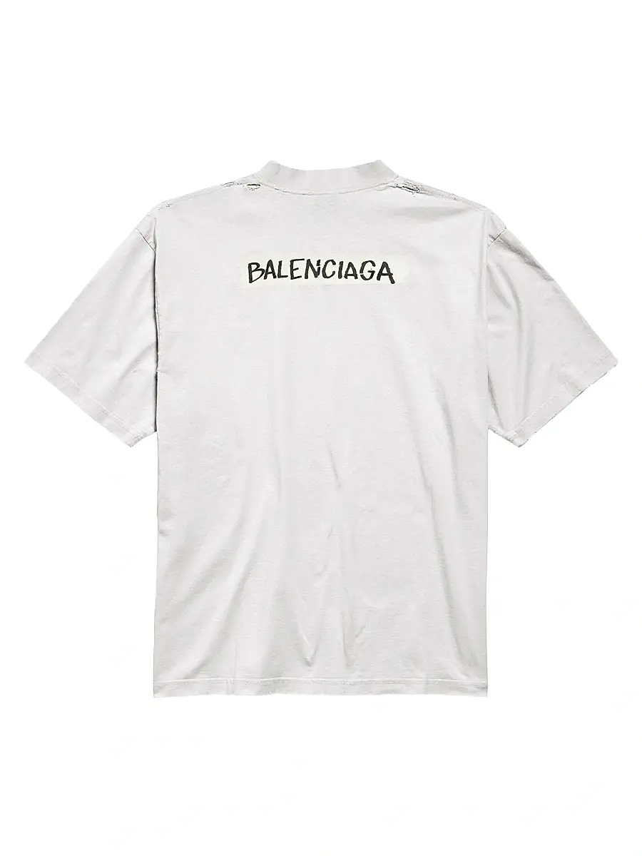 Balenciaga Men's Masking Tape Medium Fit T-Shirt | Thumbnail 2 Balenciaga Men's Masking Tape Medium Fit T-Shirt | Thumbnail 2