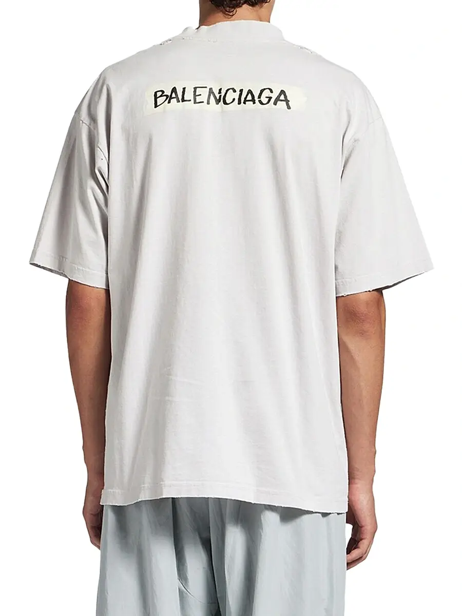 Balenciaga Men's Masking Tape Medium Fit T-Shirt | Thumbnail 5 Balenciaga Men's Masking Tape Medium Fit T-Shirt | Thumbnail 5