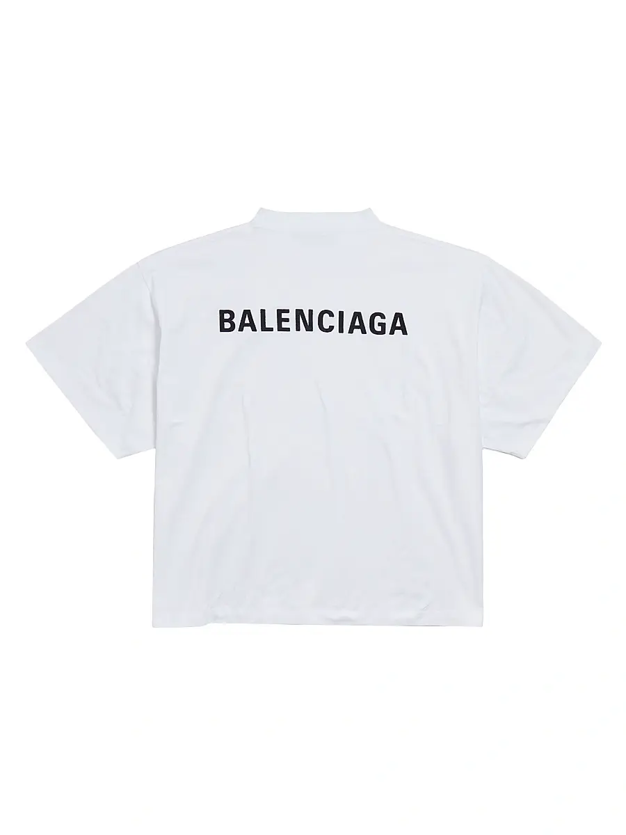 Balenciaga Women's Back Cropped T-Shirt | Thumbnail 2 Balenciaga Women's Back Cropped T-Shirt | Thumbnail 2