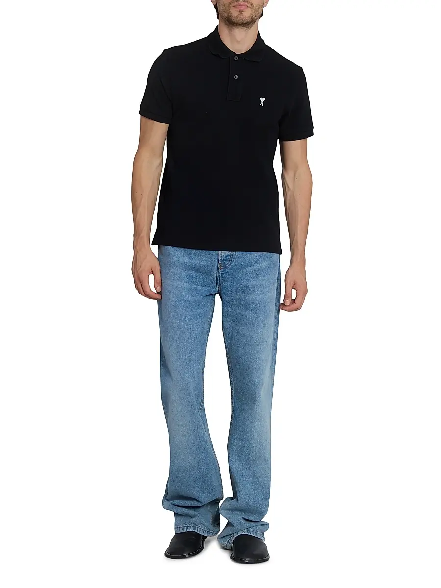 AMI PARIS Men's ADC Logo Polo Shirt | Thumbnail 2 AMI PARIS Men's ADC Logo Polo Shirt | Thumbnail 2