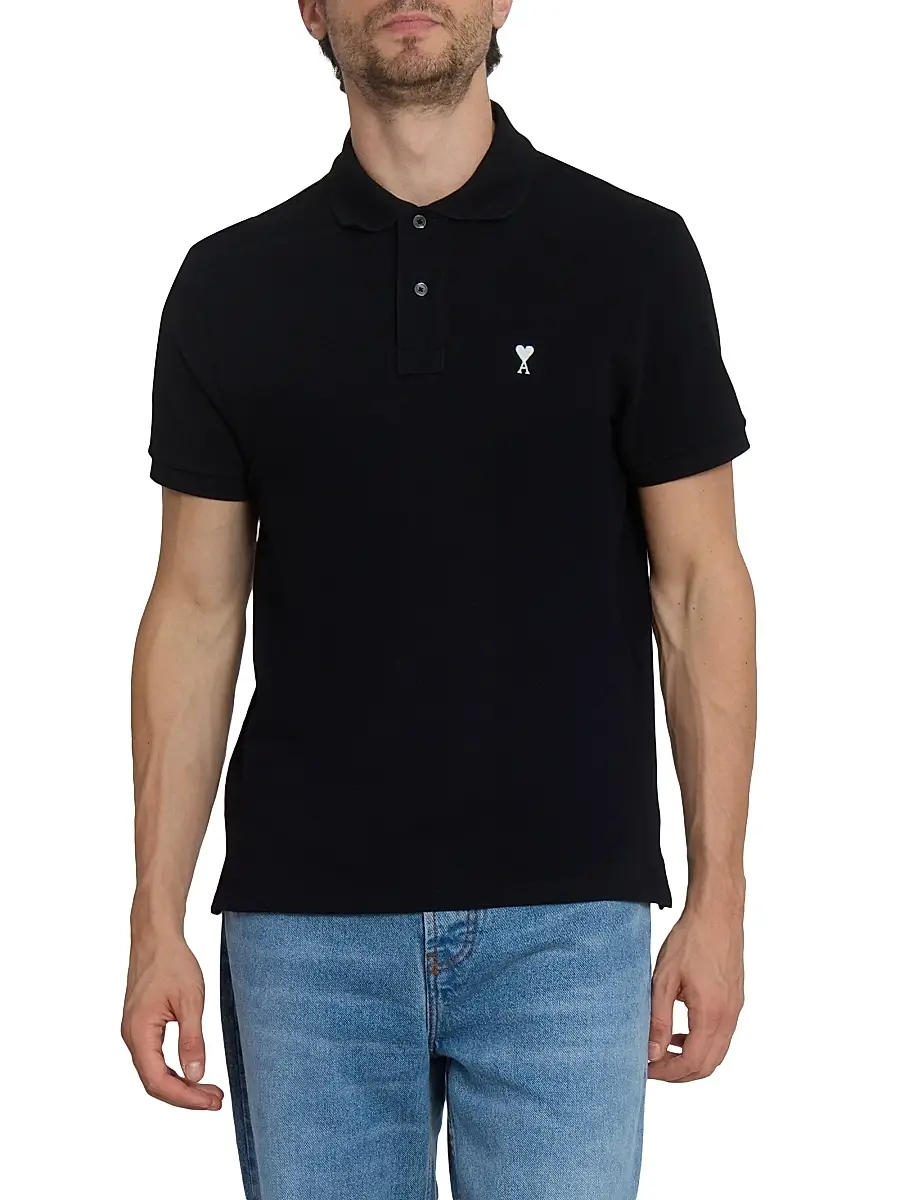 AMI PARIS Men's ADC Logo Polo Shirt | Thumbnail 3 AMI PARIS Men's ADC Logo Polo Shirt | Thumbnail 3
