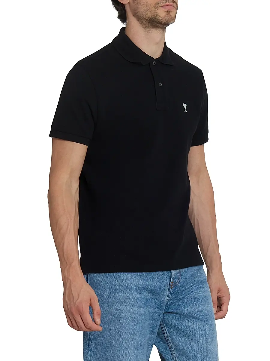 AMI PARIS Men's ADC Logo Polo Shirt | Thumbnail 4 AMI PARIS Men's ADC Logo Polo Shirt | Thumbnail 4