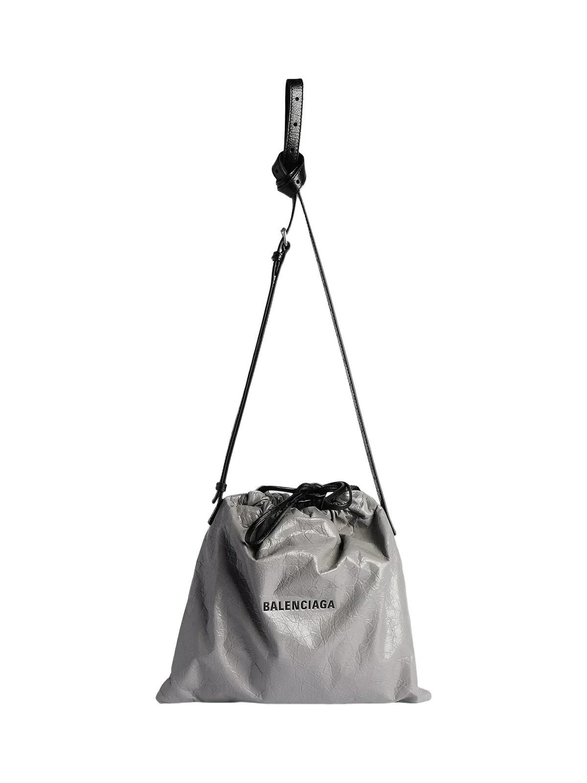Balenciaga Men's Shopper Dust Medium Crossbody Bag - Grey