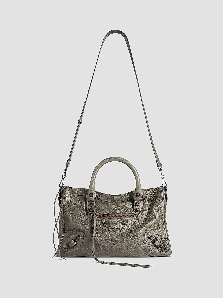 Balenciaga Women's Le City Small Top Handle Bag - Dark Green | Thumbnail 4