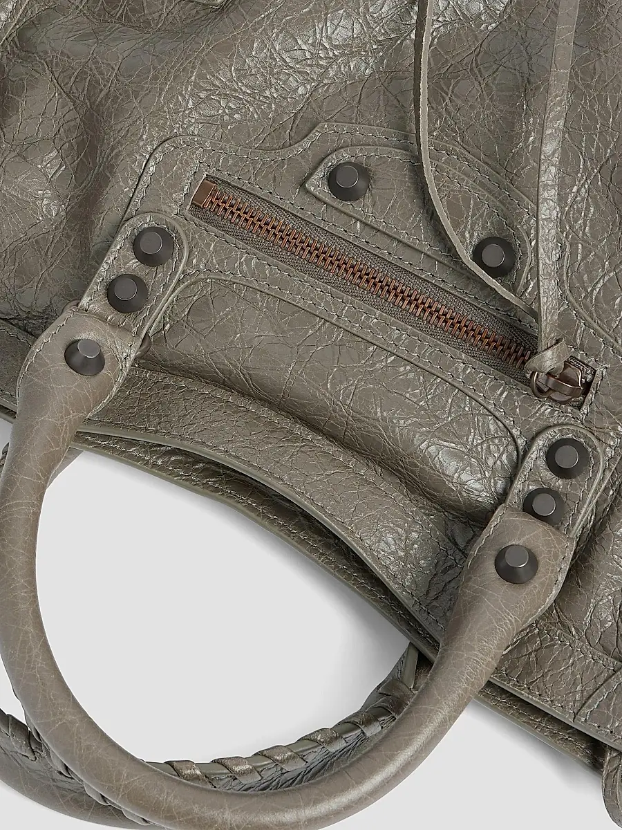 Balenciaga Women's Le City Small Top Handle Bag - Dark Green | Thumbnail 6