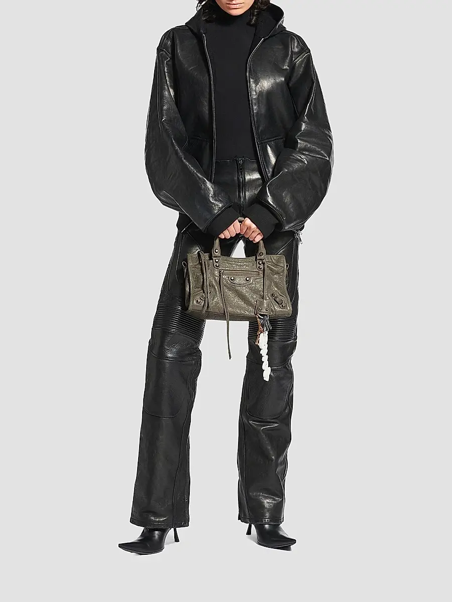 Balenciaga Women's Le City Small Top Handle Bag - Dark Green | Thumbnail 7