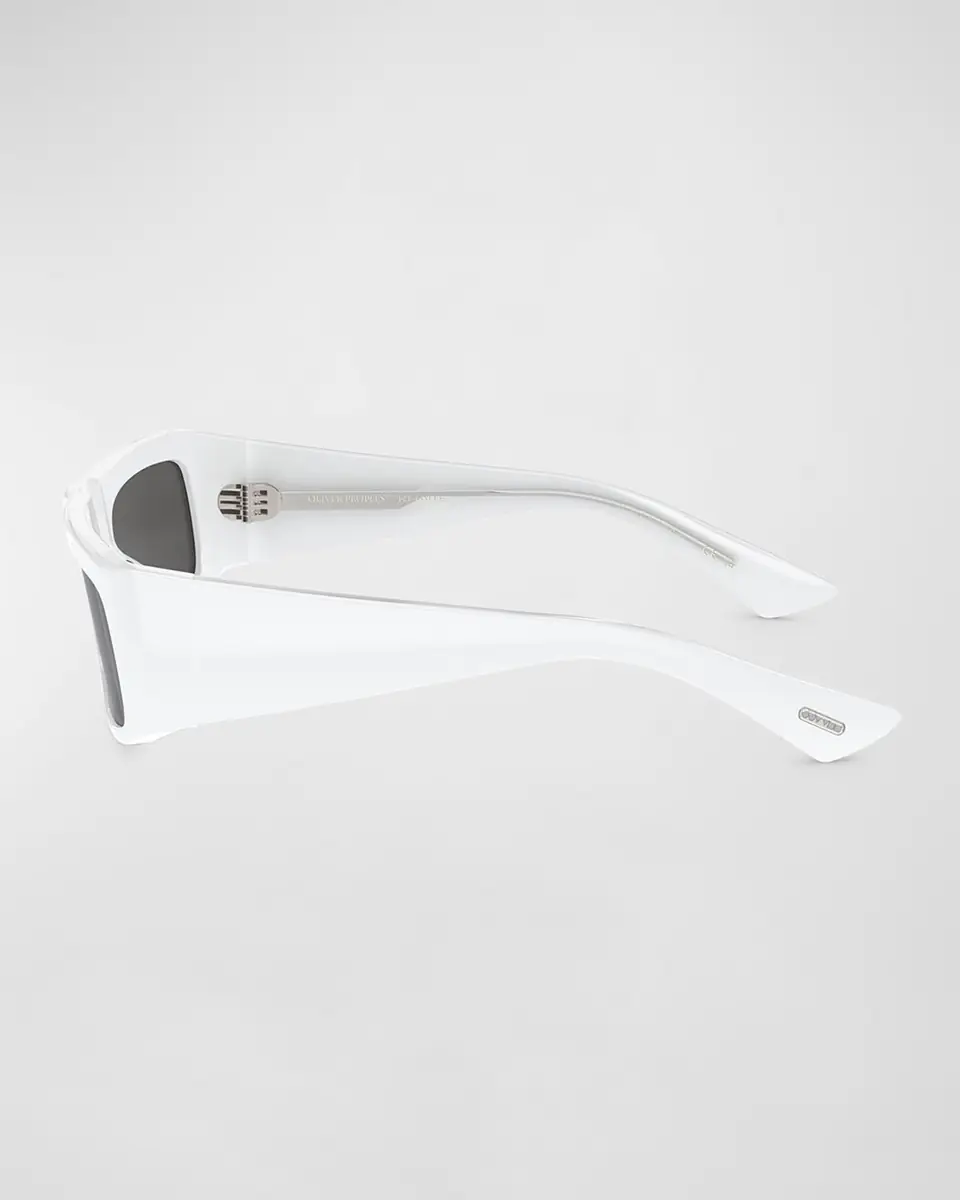 Khaite x Oliver Peoples Bold Acetate Rectangle Sunglasses | Thumbnail 2