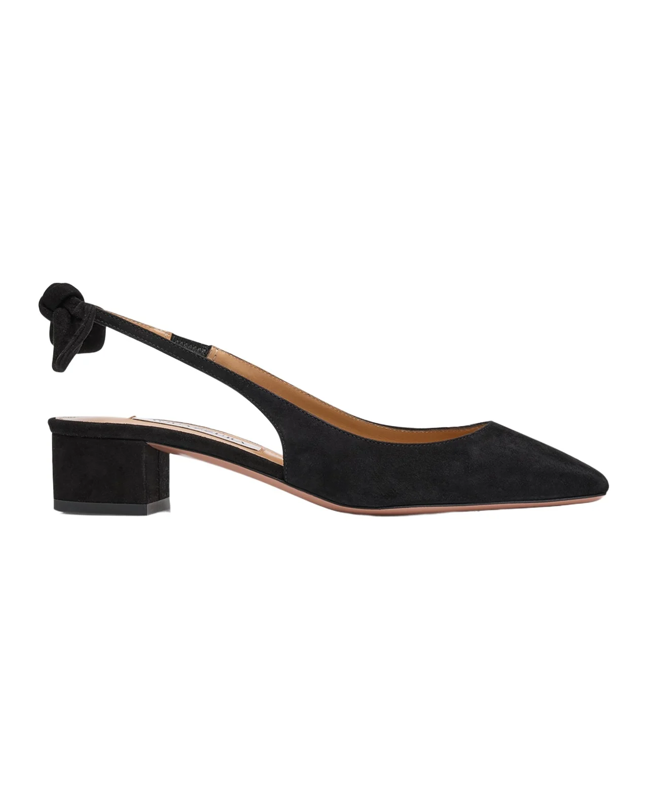 Suede Bow Slingback Ballerina Pumps Suede Bow Slingback Ballerina Pumps