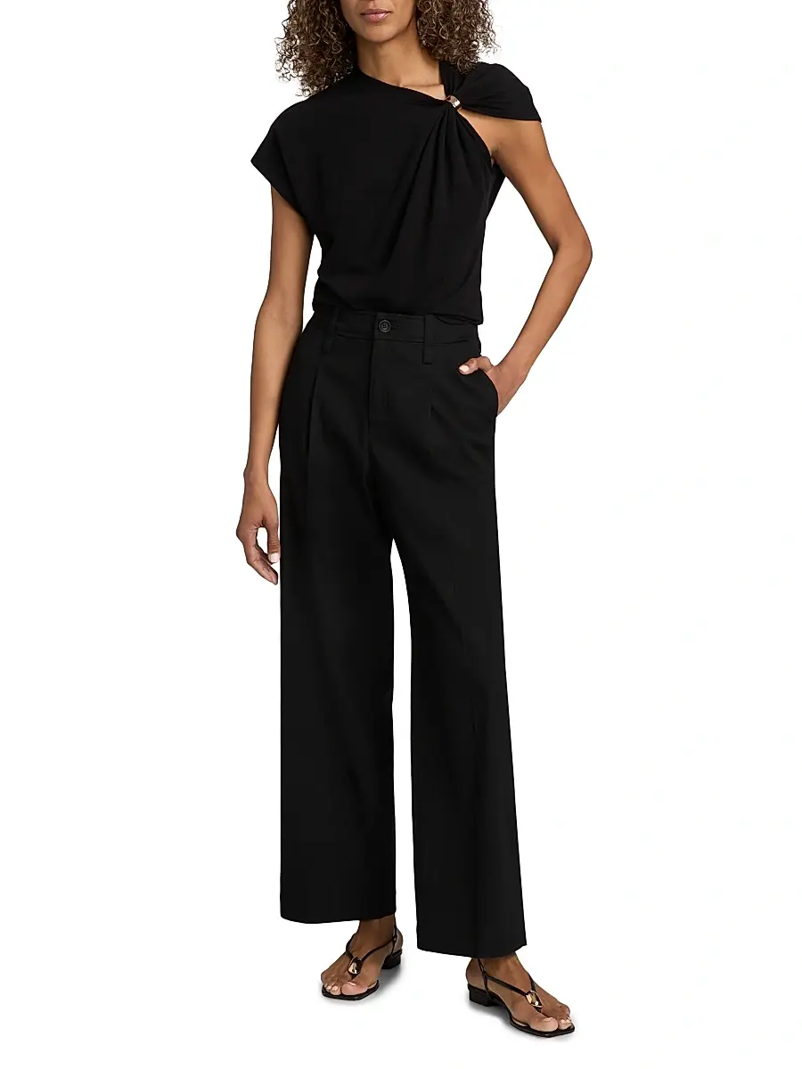 Ba&sh Women's Allia Asymmetric Cotton T-Shirt | Thumbnail 2 Ba&sh Women's Allia Asymmetric Cotton T-Shirt | Thumbnail 2
