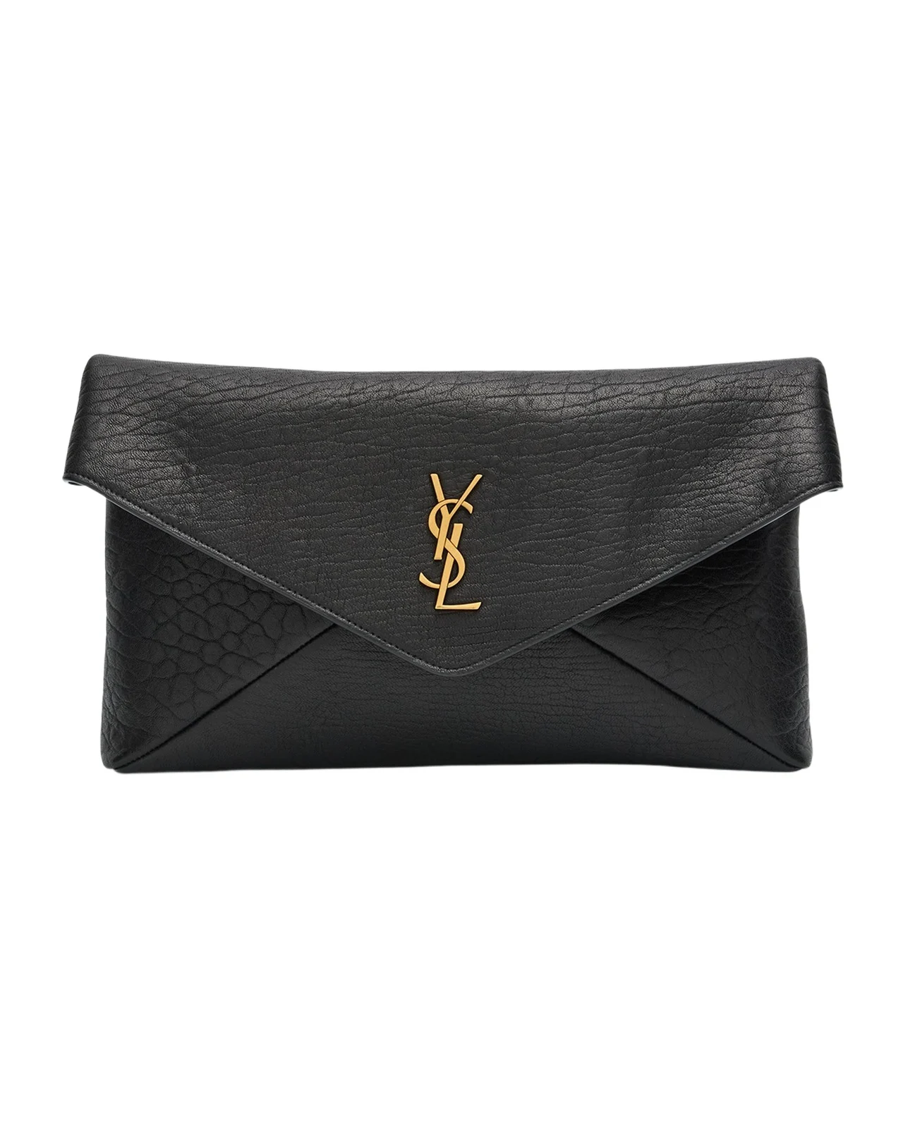 Large YSL Envelope Pouch Clutch Bag in Leather Large YSL Envelope Pouch Clutch Bag in Leather