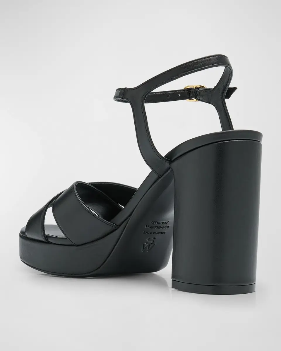 Stuart Weitzman Dayna Leather Crisscross Platform Sandals | Thumbnail 4 Stuart Weitzman Dayna Leather Crisscross Platform Sandals | Thumbnail 4