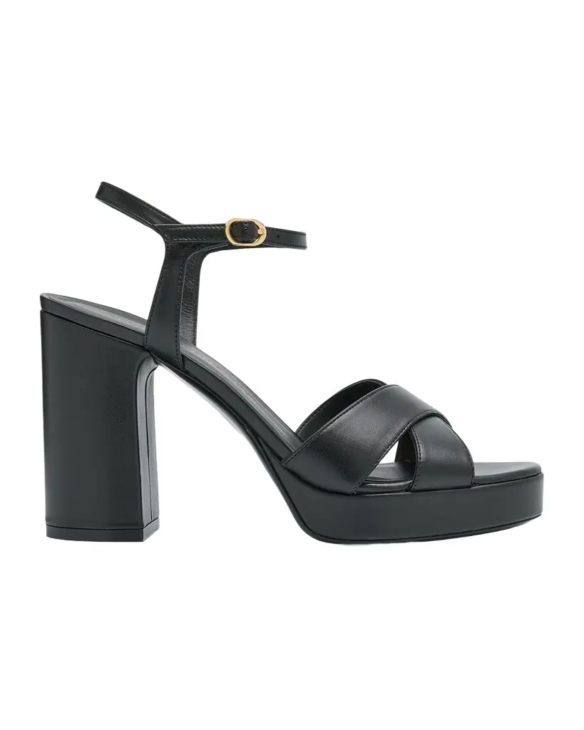 Stuart Weitzman Dayna Leather Crisscross Platform Sandals | Image 1 Stuart Weitzman Dayna Leather Crisscross Platform Sandals | Image 1