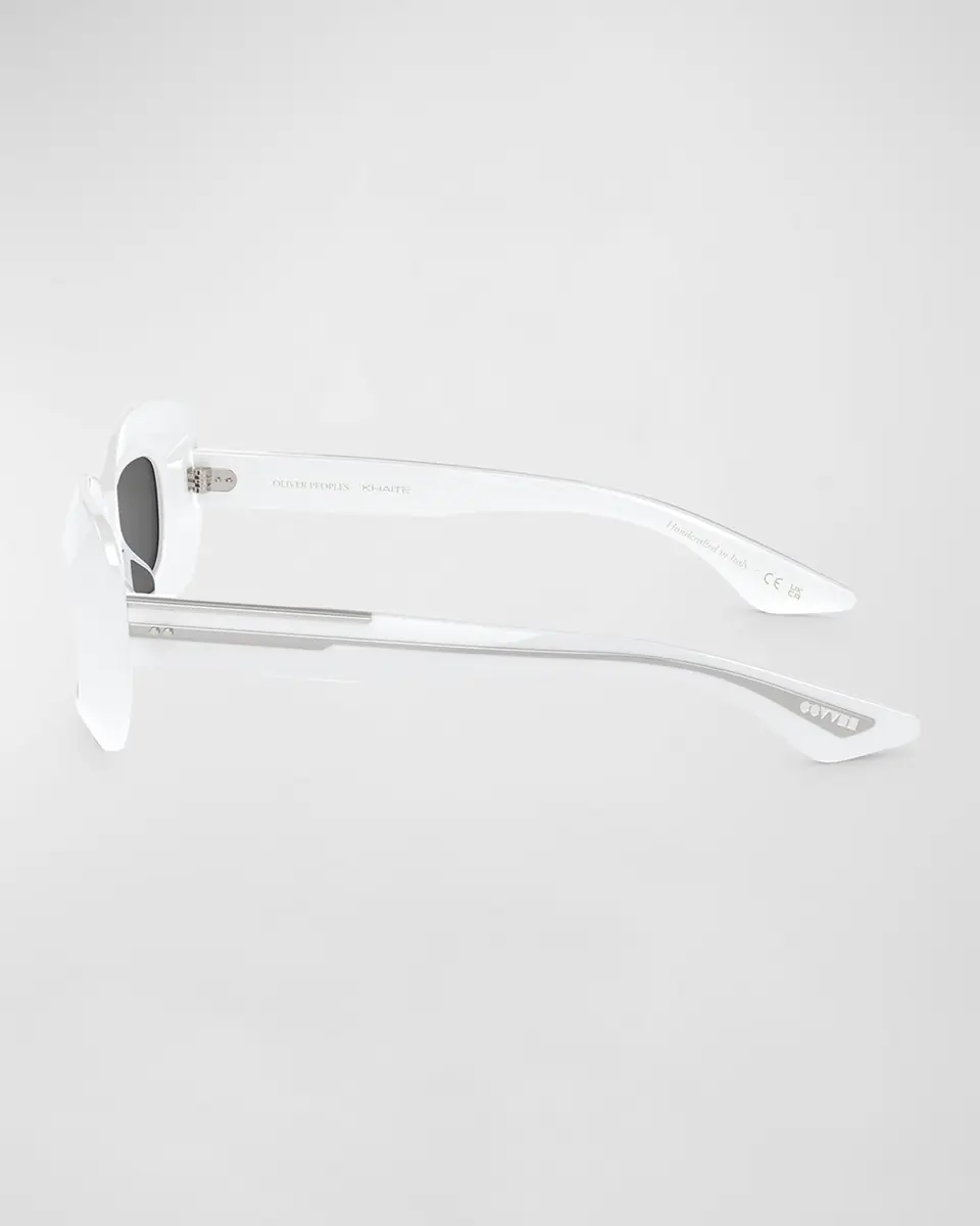Khaite x Oliver Peoples Beveled Acetate Rectangle Sunglasses | Thumbnail 2 Khaite x Oliver Peoples Beveled Acetate Rectangle Sunglasses | Thumbnail 2