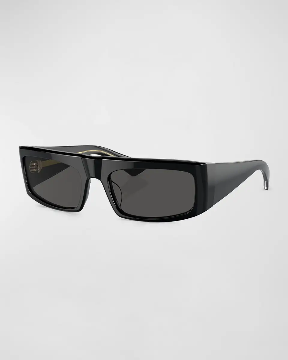 Khaite x Oliver Peoples Bold Acetate Rectangle Sunglasses | Thumbnail 3