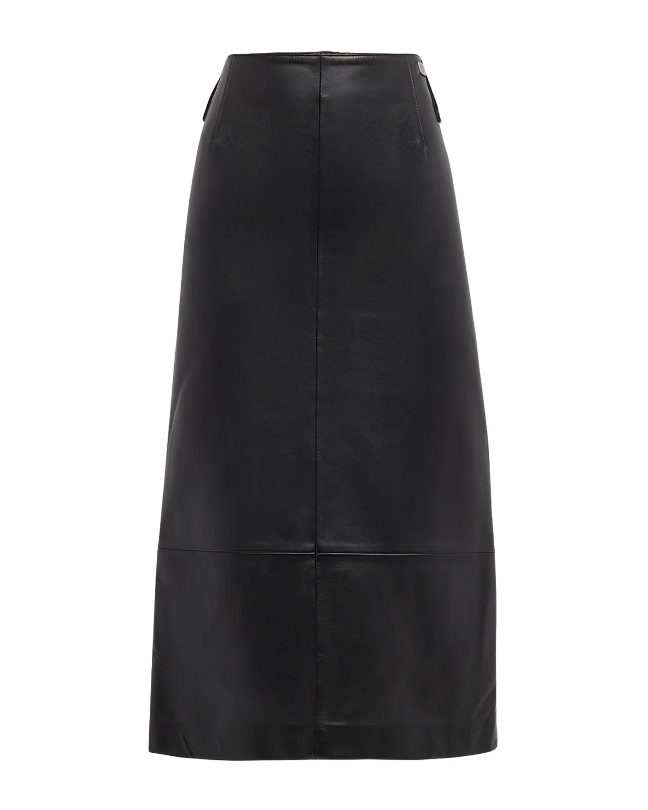 Leather Slim Pencil Midi Skirt