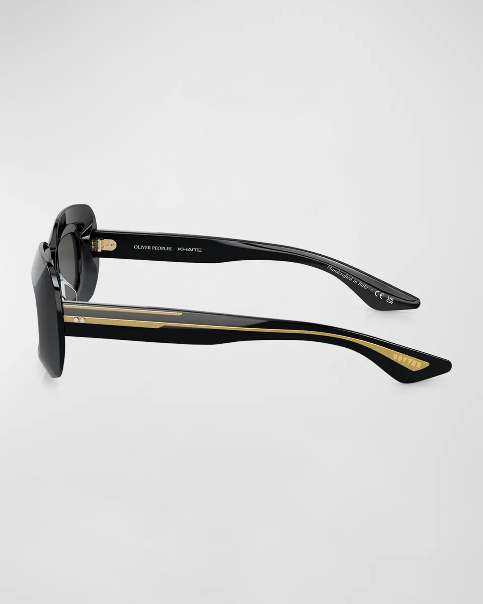 Khaite x Oliver Peoples Beveled Acetate Rectangle Sunglasses | Thumbnail 2 Khaite x Oliver Peoples Beveled Acetate Rectangle Sunglasses | Thumbnail 2