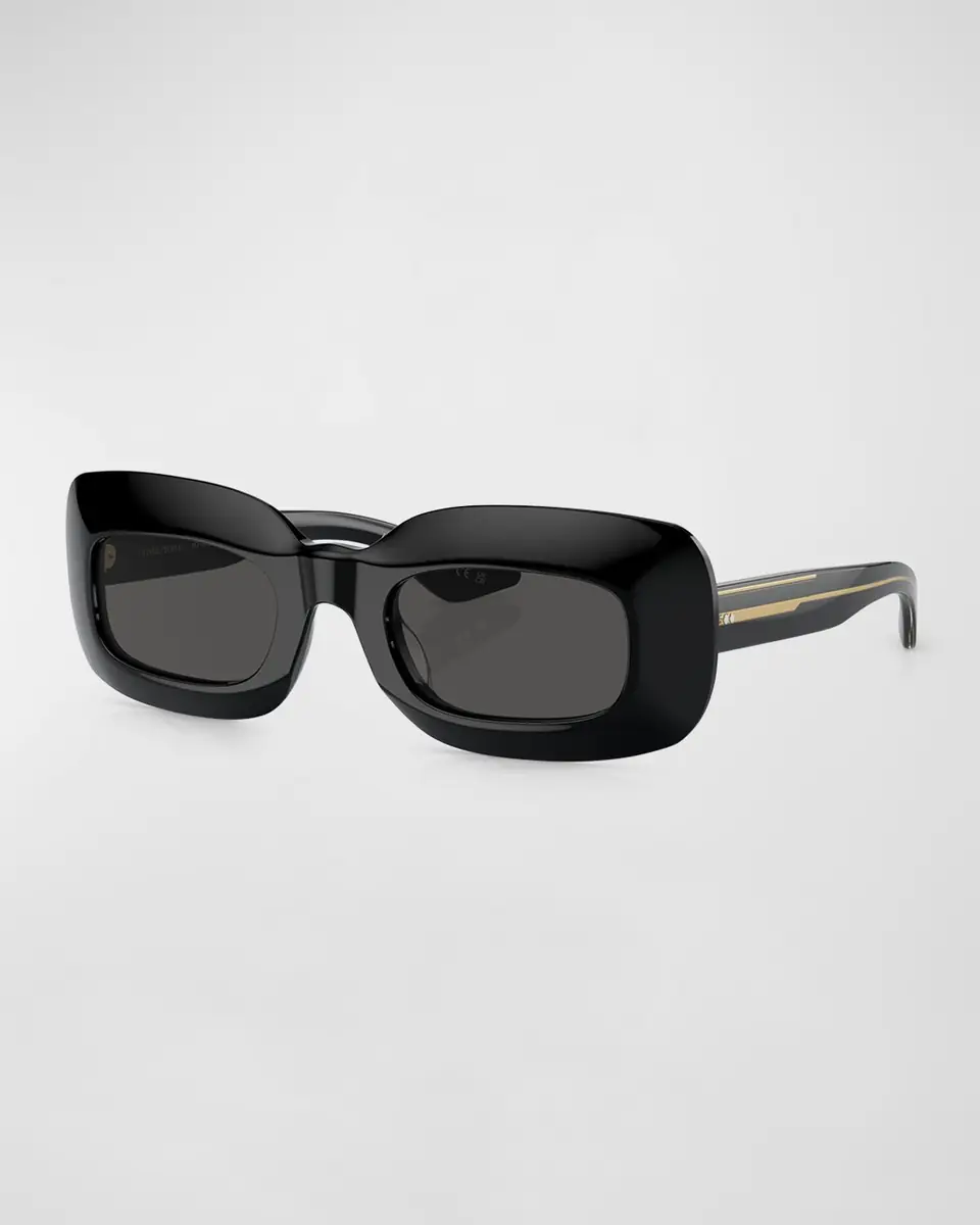 Khaite x Oliver Peoples Beveled Acetate Rectangle Sunglasses | Thumbnail 3 Khaite x Oliver Peoples Beveled Acetate Rectangle Sunglasses | Thumbnail 3