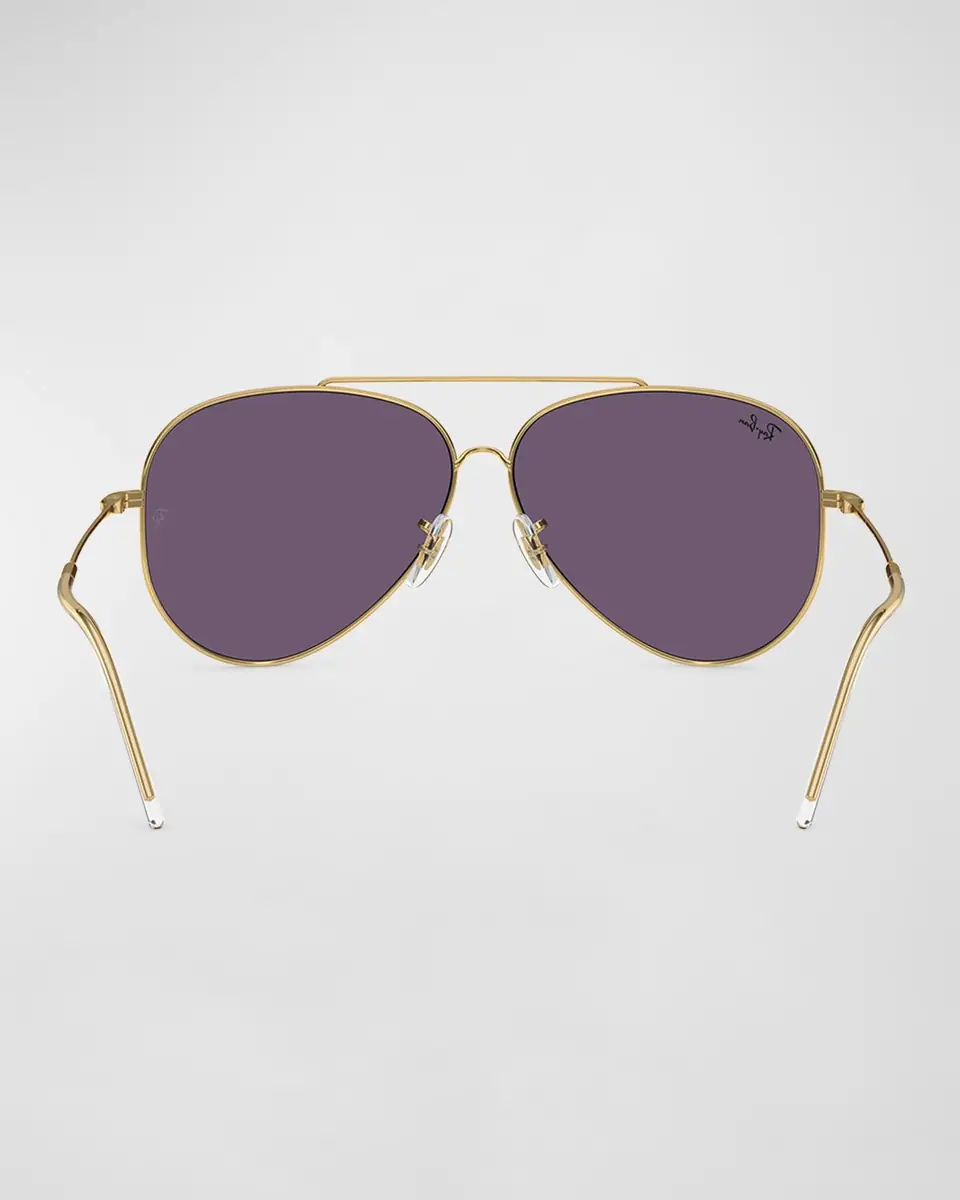Ray-Ban Golden Metal & Plastic Aviator Sunglasses | Thumbnail 4 Ray-Ban Golden Metal & Plastic Aviator Sunglasses | Thumbnail 4