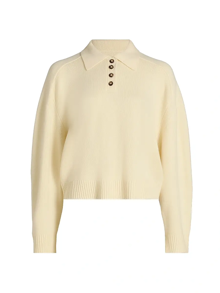 Women's Homere Collared Boxy Sweater - Butter Women's Homere Collared Boxy Sweater - Butter