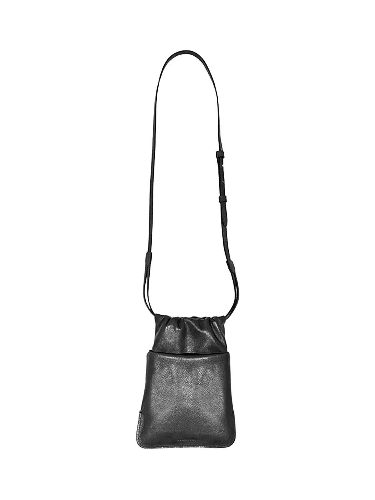 BONASTRE Women's Leather Cloud Drawstring Shoulder Bag