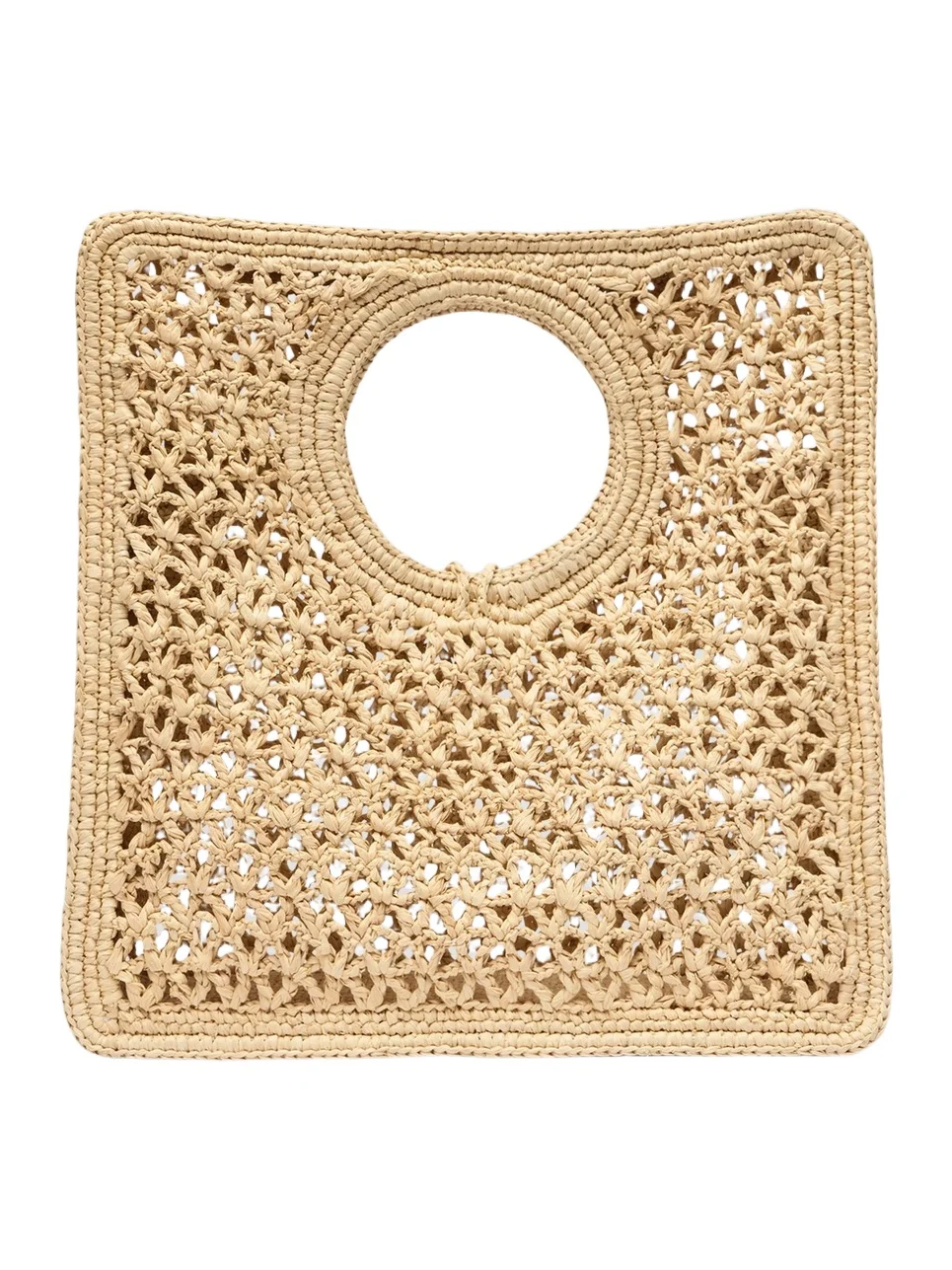 Women's Le Petit Carré Crotchet-Knit Raffia Bag Women's Le Petit Carré Crotchet-Knit Raffia Bag
