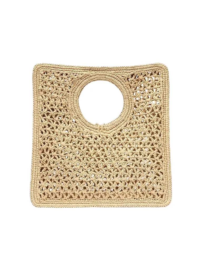 Jacquemus Women's Le Petit Carré Crotchet-Knit Raffia Bag | Image 1 Jacquemus Women's Le Petit Carré Crotchet-Knit Raffia Bag | Image 1