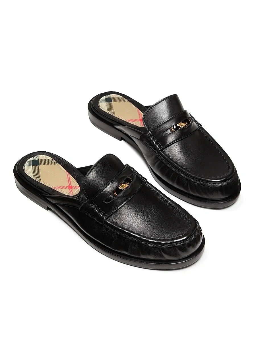 Burberry Women's Cadet Leather Mules | Thumbnail 2 Burberry Women's Cadet Leather Mules | Thumbnail 2
