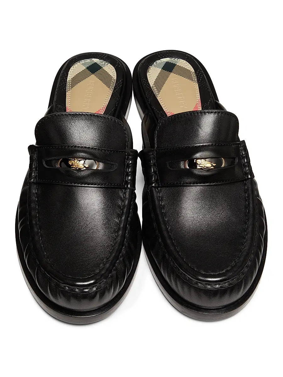 Burberry Women's Cadet Leather Mules | Thumbnail 4 Burberry Women's Cadet Leather Mules | Thumbnail 4