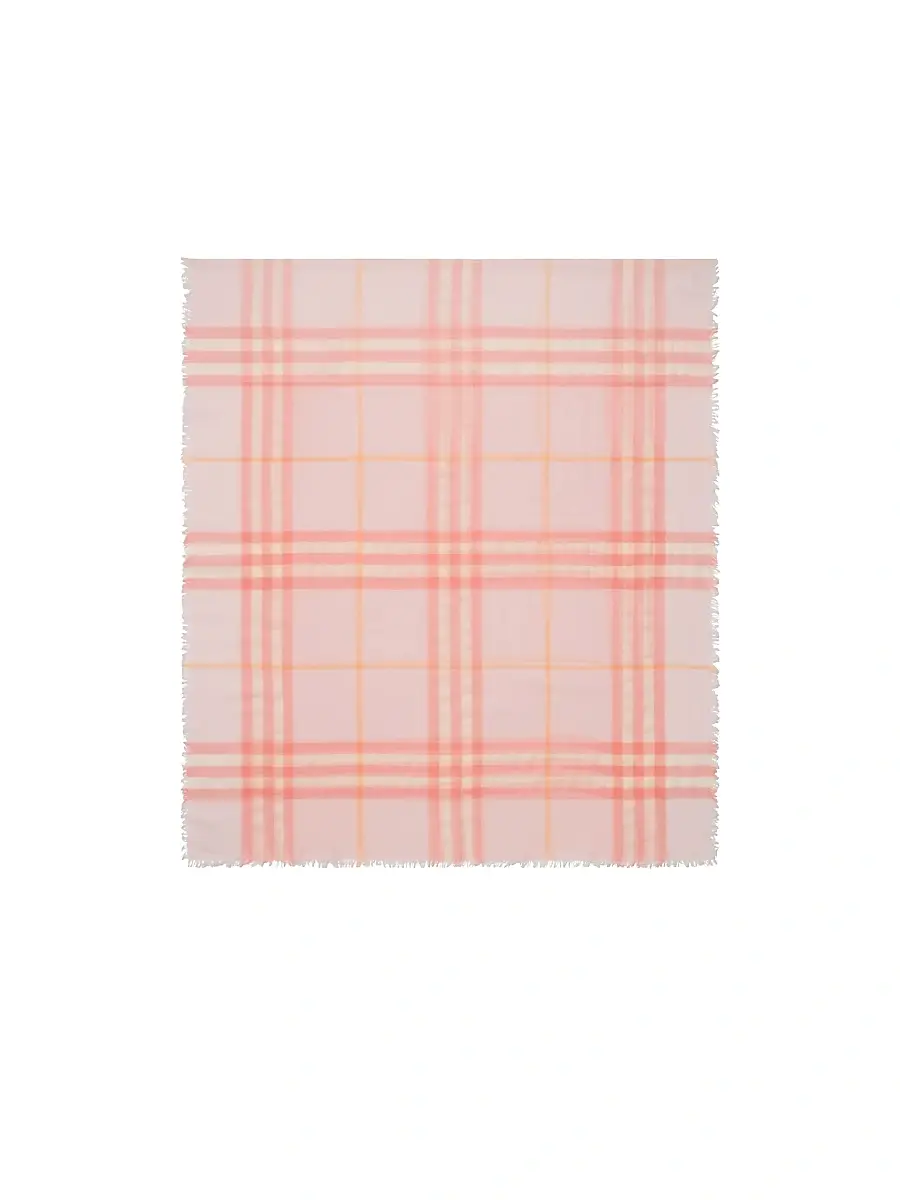 Burberry Women's Check Wool Scarf - Sugar | Thumbnail 4