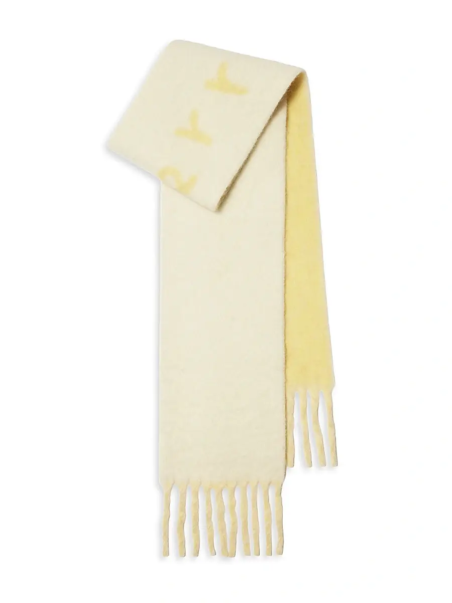 Burberry Women's Mu Logo Alpaca-Blend Jacquard Scarf