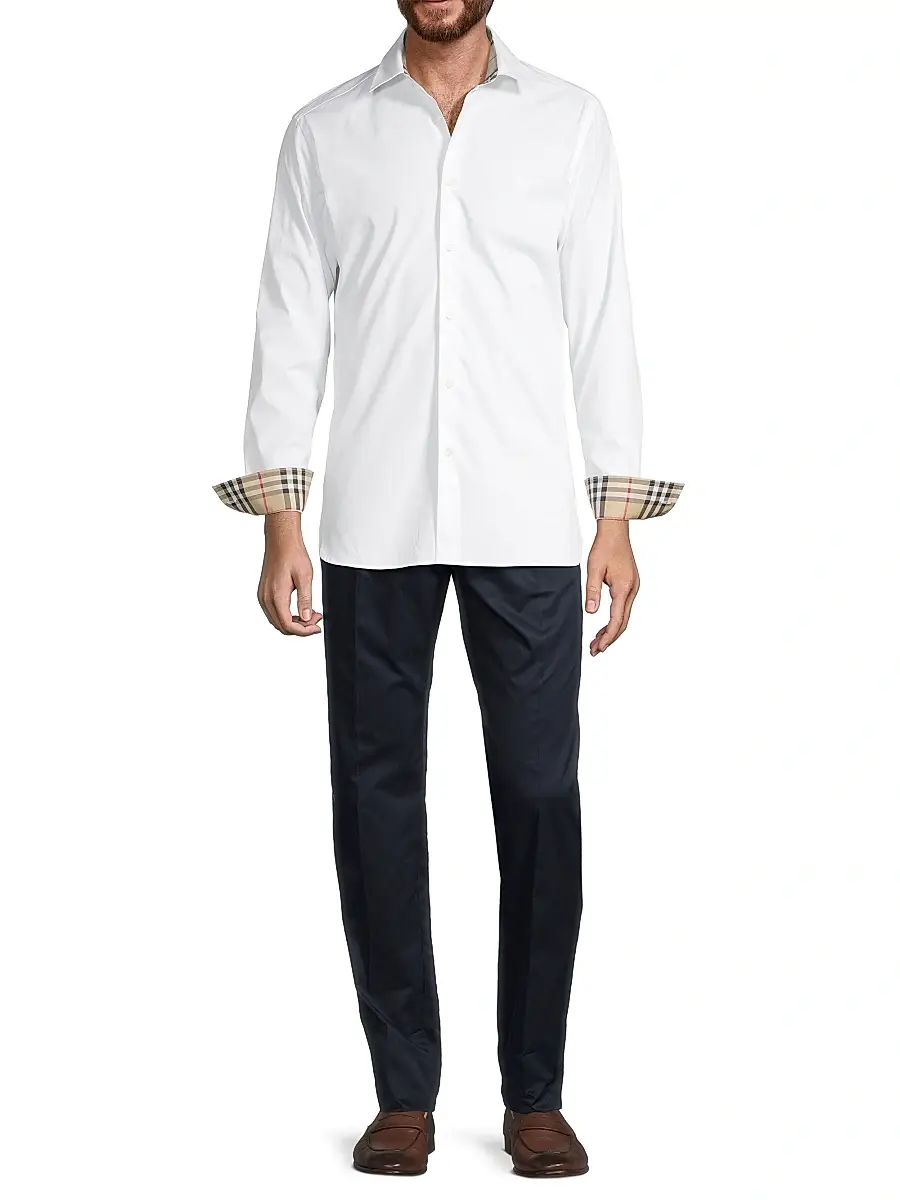 Burberry Men's Sherfield Button-Front Shirt | Thumbnail 2 Burberry Men's Sherfield Button-Front Shirt | Thumbnail 2