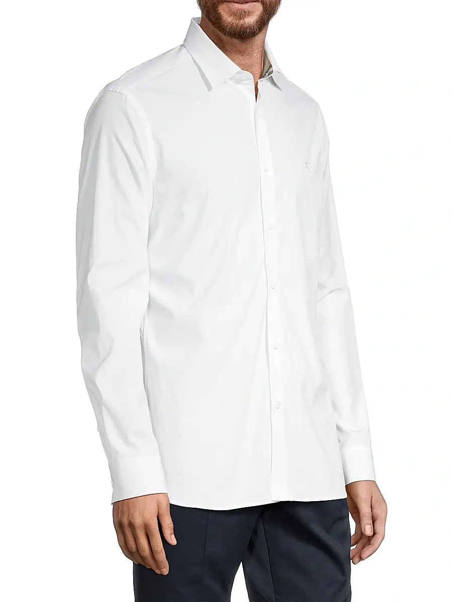 Burberry Men's Sherfield Button-Front Shirt | Thumbnail 4 Burberry Men's Sherfield Button-Front Shirt | Thumbnail 4