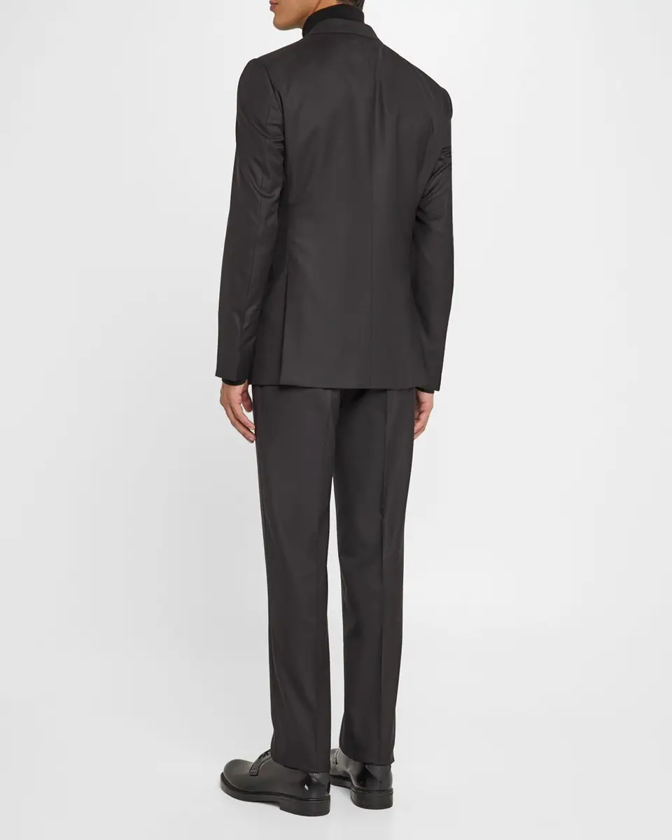Giorgio Armani Men's Basic Wool Two-Piece Suit | Thumbnail 3 Giorgio Armani Men's Basic Wool Two-Piece Suit | Thumbnail 3