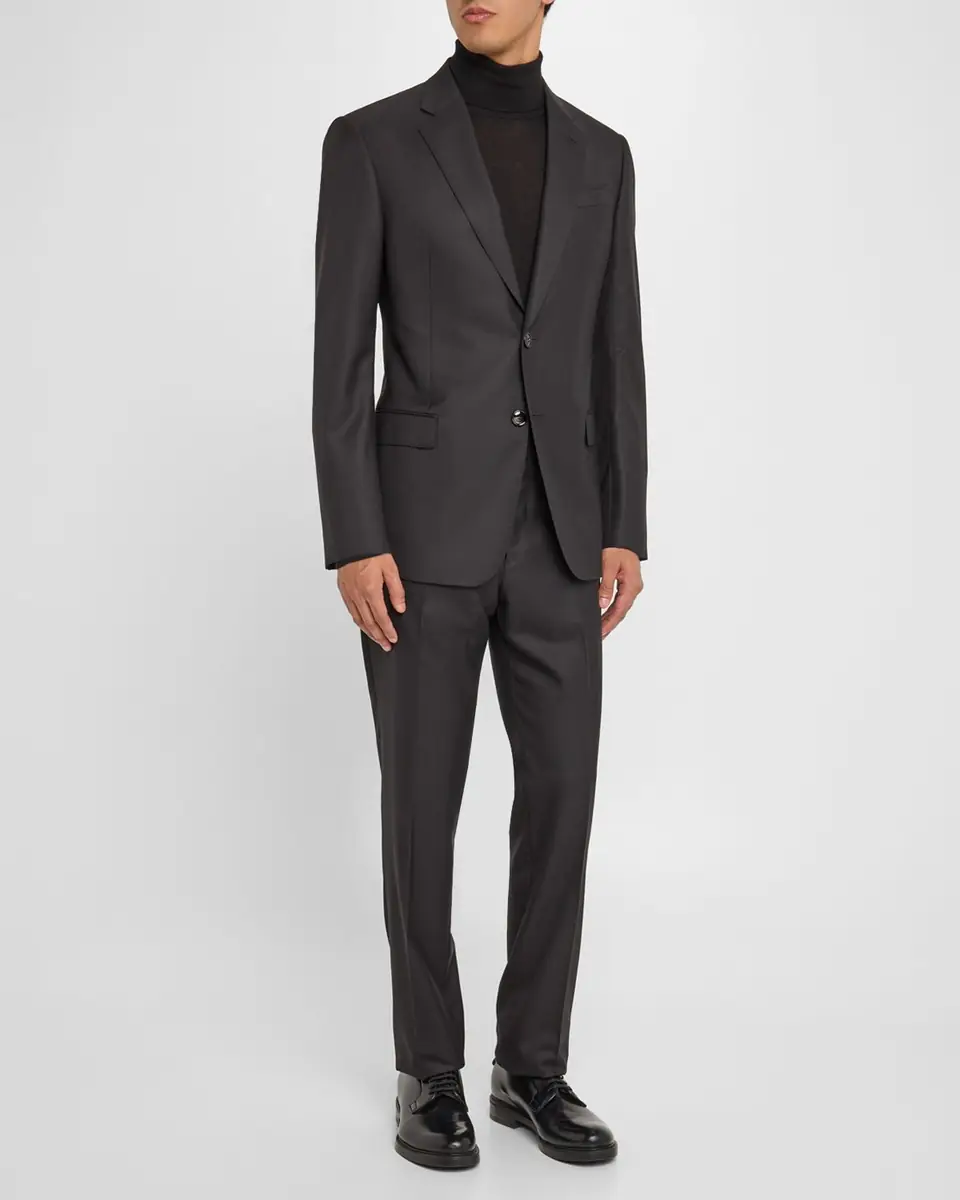 Giorgio Armani Men's Basic Wool Two-Piece Suit | Thumbnail 6 Giorgio Armani Men's Basic Wool Two-Piece Suit | Thumbnail 6