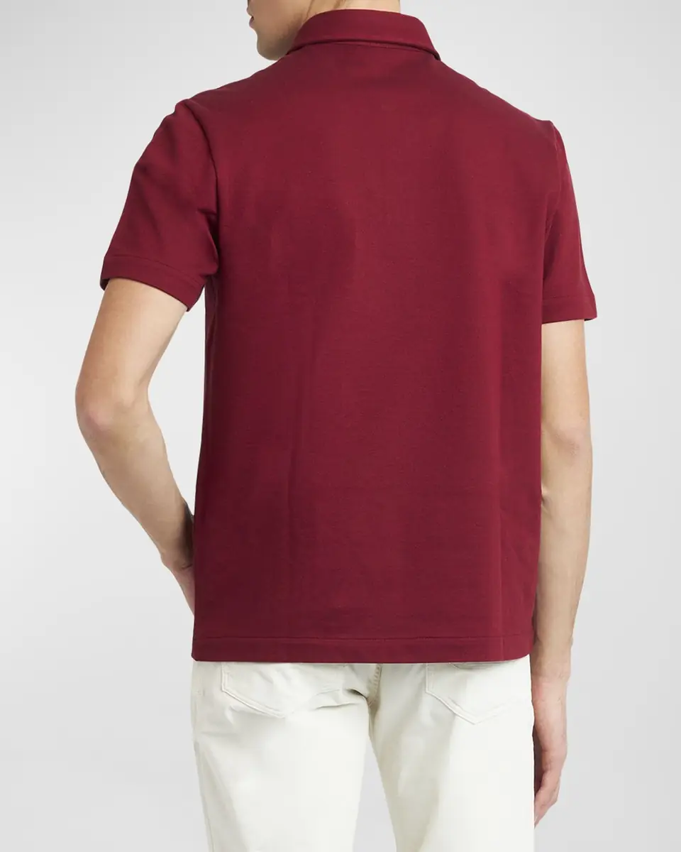 Brioni Men's Cotton Jersey Polo Shirt | Thumbnail 3 Brioni Men's Cotton Jersey Polo Shirt | Thumbnail 3