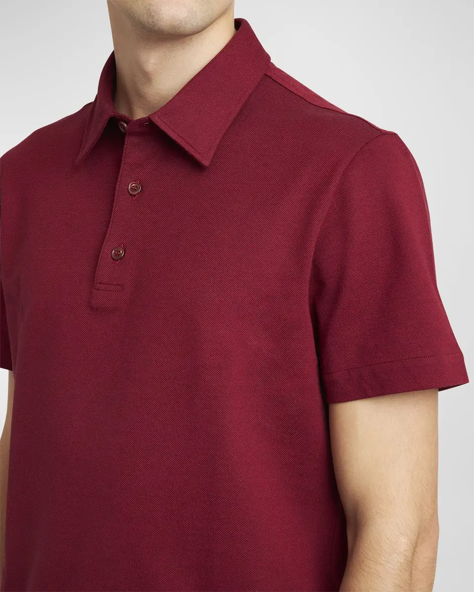 Brioni Men's Cotton Jersey Polo Shirt | Thumbnail 5 Brioni Men's Cotton Jersey Polo Shirt | Thumbnail 5