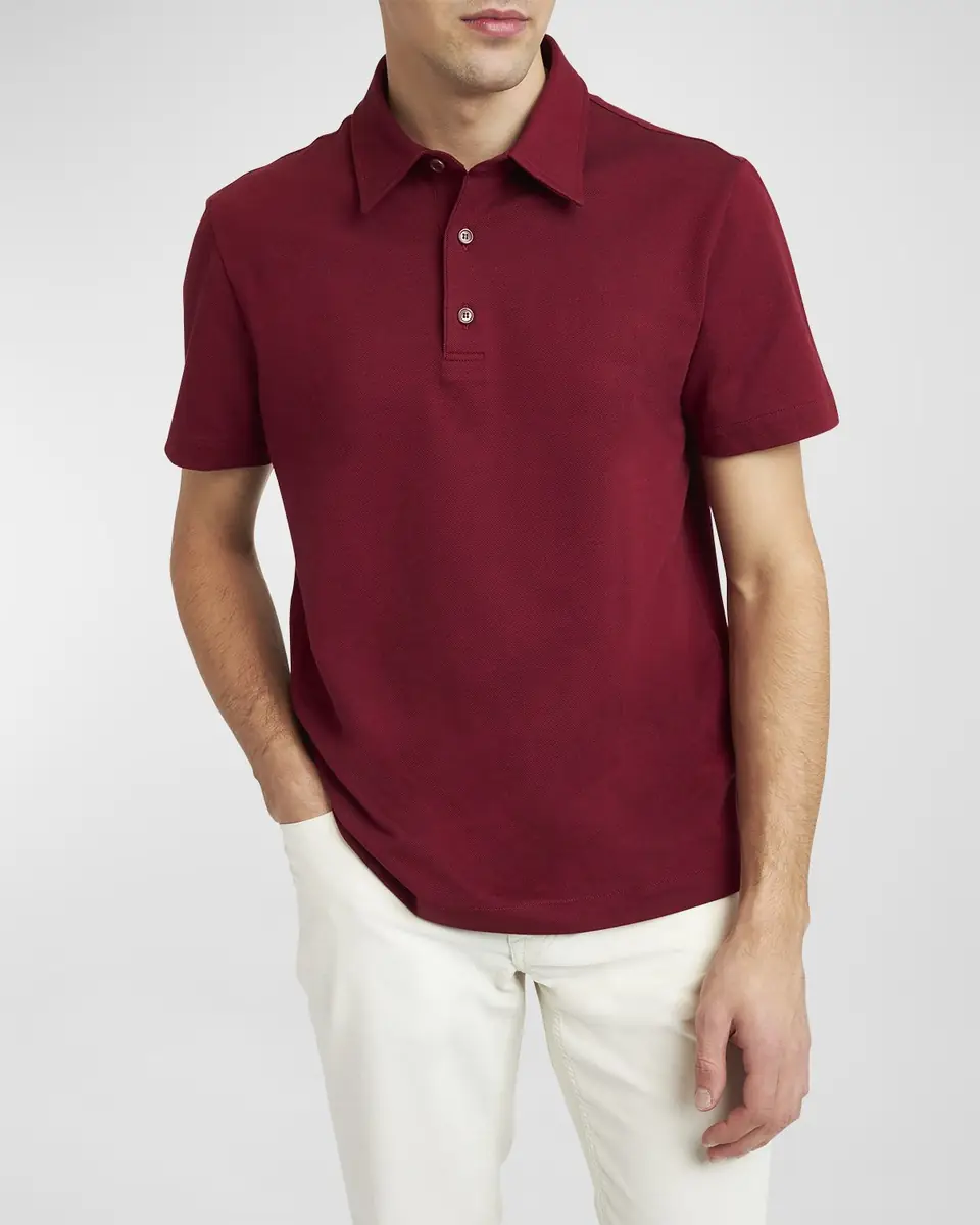 Brioni Men's Cotton Jersey Polo Shirt | Thumbnail 6 Brioni Men's Cotton Jersey Polo Shirt | Thumbnail 6