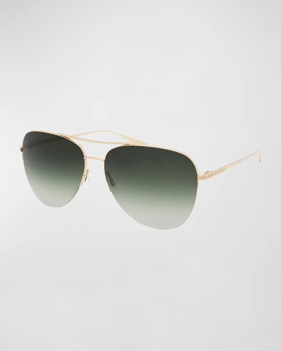 BARTON PERREIRA Chevalier Green Titanium Aviator Sunglasses | Thumbnail 2 BARTON PERREIRA Chevalier Green Titanium Aviator Sunglasses | Thumbnail 2