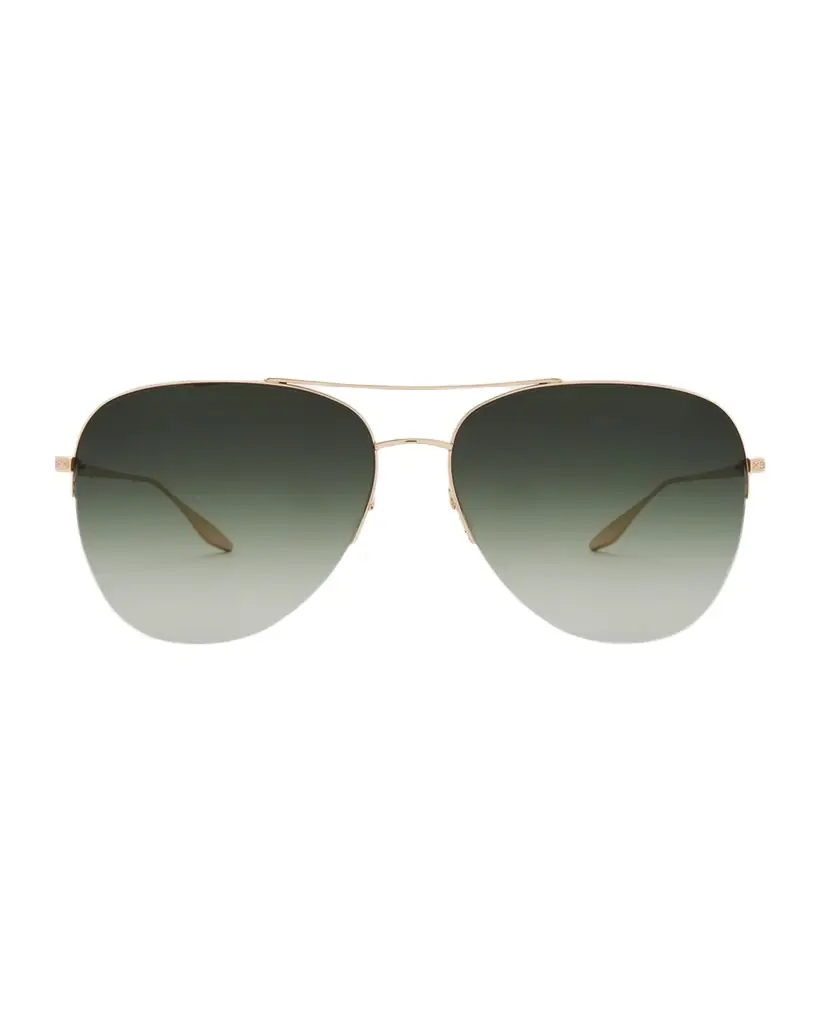 BARTON PERREIRA Chevalier Green Titanium Aviator Sunglasses