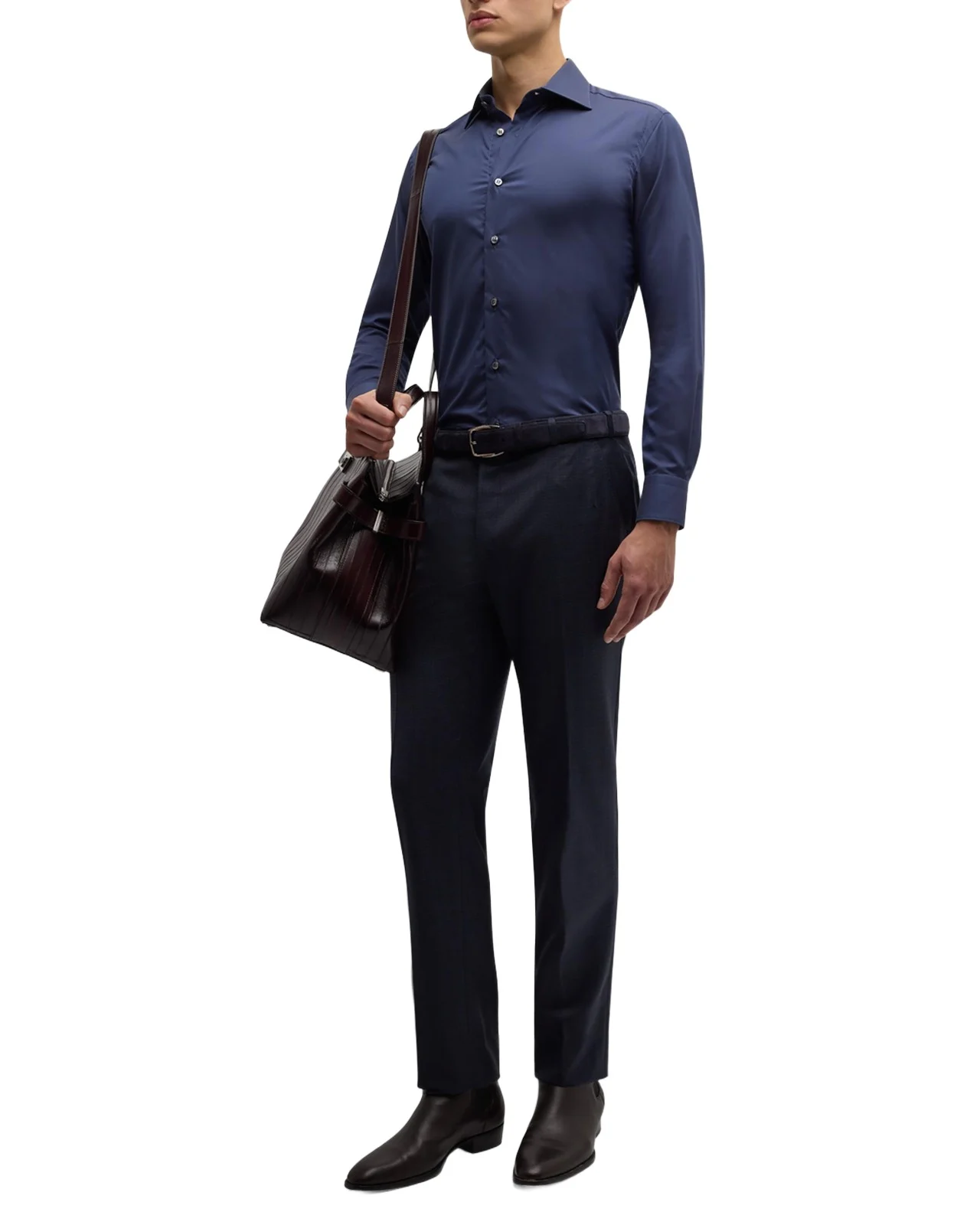 Men's Textured Wool Dress Pants Men's Textured Wool Dress Pants