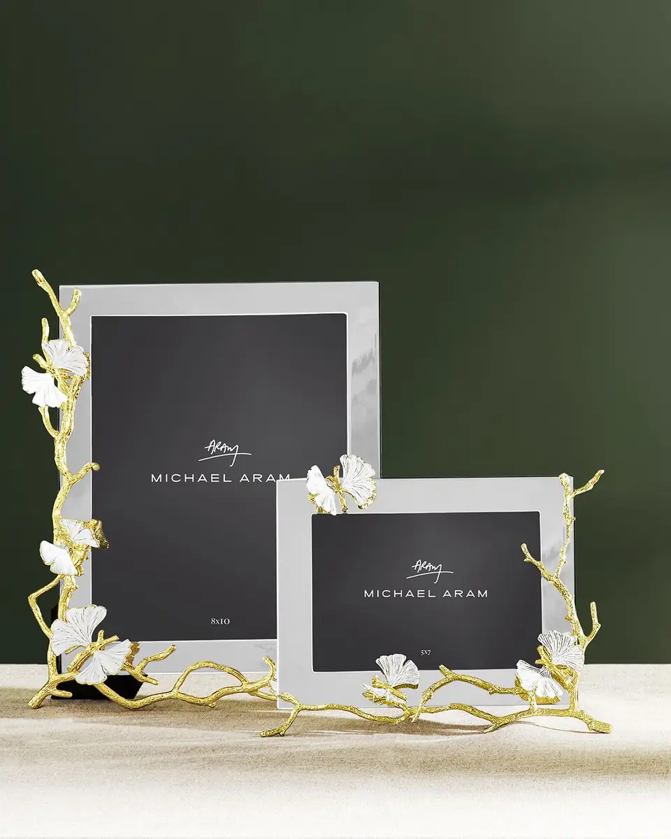 Michael Aram Butterfly Ginkgo White and Gold Frame | Thumbnail 5