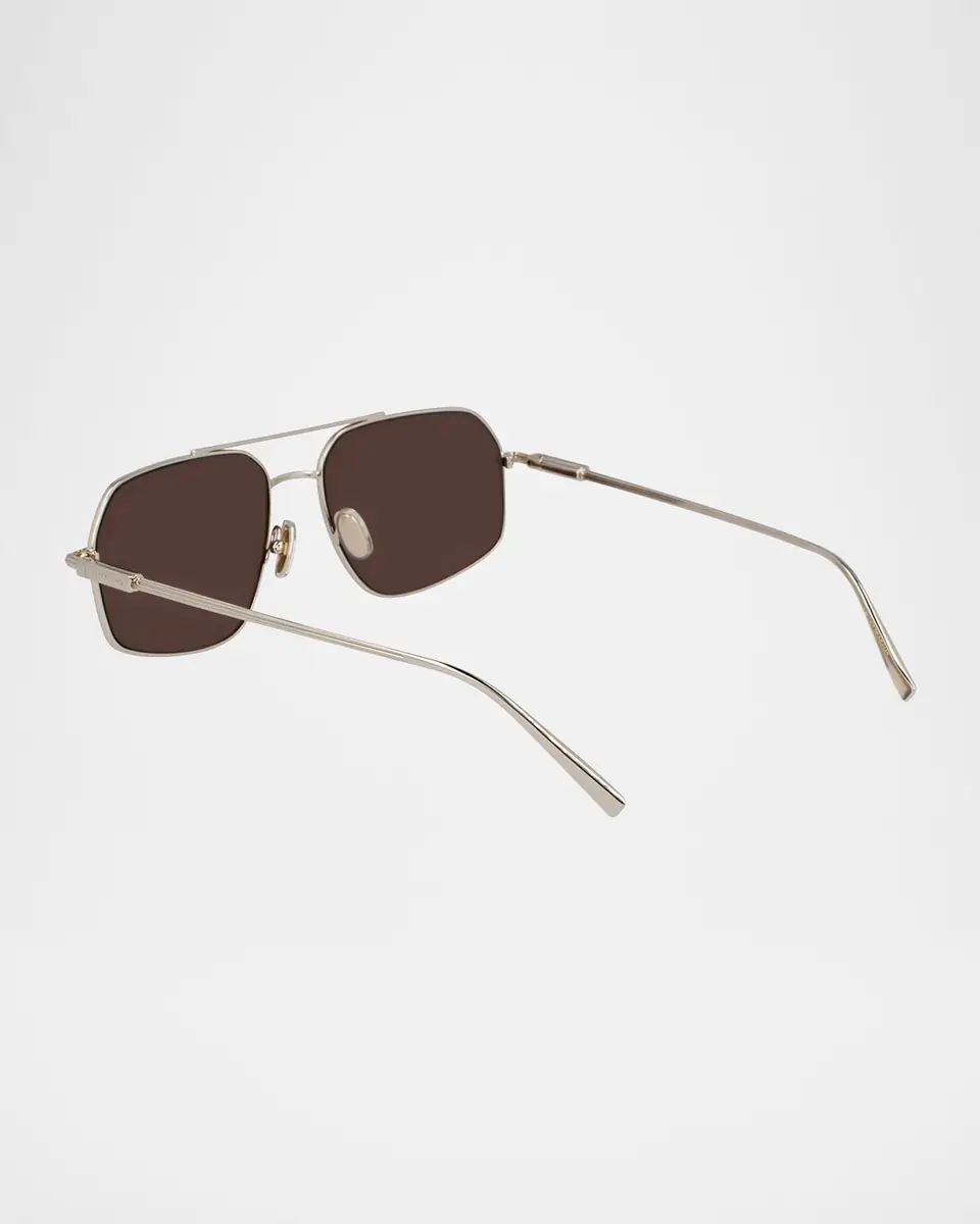 Ferragamo Men's Prisma Metal Aviator Sunglasses, 58mm | Thumbnail 2 Ferragamo Men's Prisma Metal Aviator Sunglasses, 58mm | Thumbnail 2